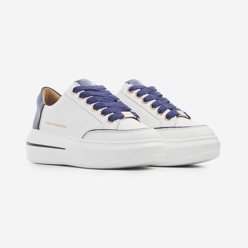 ALEXANDER SMITH LANCASTER Sneakers donna bianca e blu ASAZLSW-1894-WBL