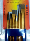 Set Da 6 Pezzi Punzoni Caccia Spine In Acciaio Chrome Vanadium Con Contenitore