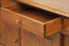 Biscottini Biscottini Credenza Country legno massello tiglio noce 197x50x91 Made in Italy