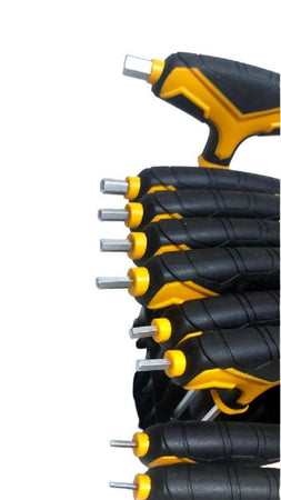 Kit Serie 18 Chiavi A Brugola Esagonali Con Testa Sferica Torx Cromo Vanadio