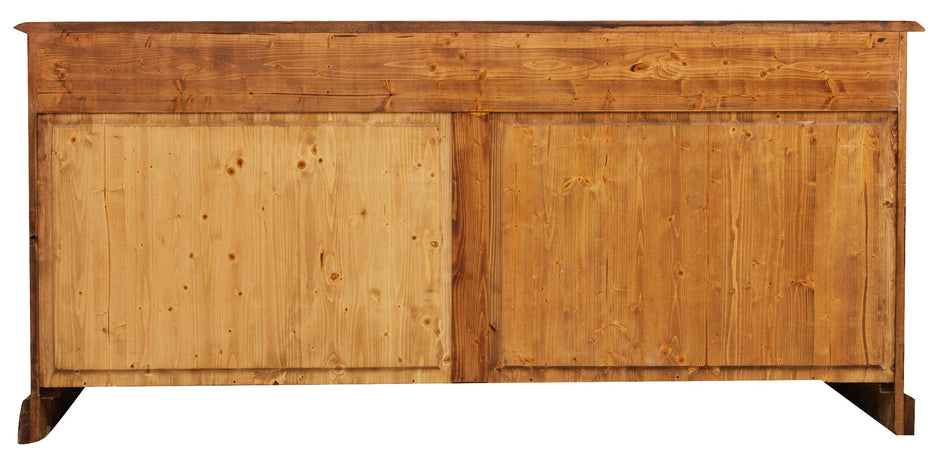 Biscottini Biscottini Credenza Country legno massello tiglio noce 197x50x91 Made in Italy