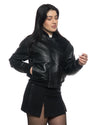 Lisa - Bomber Donna Nero in vera pelle