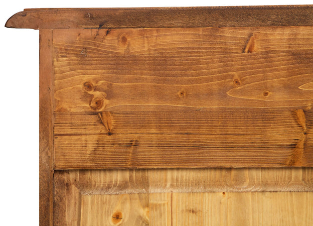 Biscottini Biscottini Credenza Country legno massello tiglio noce 197x50x91 Made in Italy