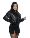Lisa - Bomber Donna Nero in vera pelle