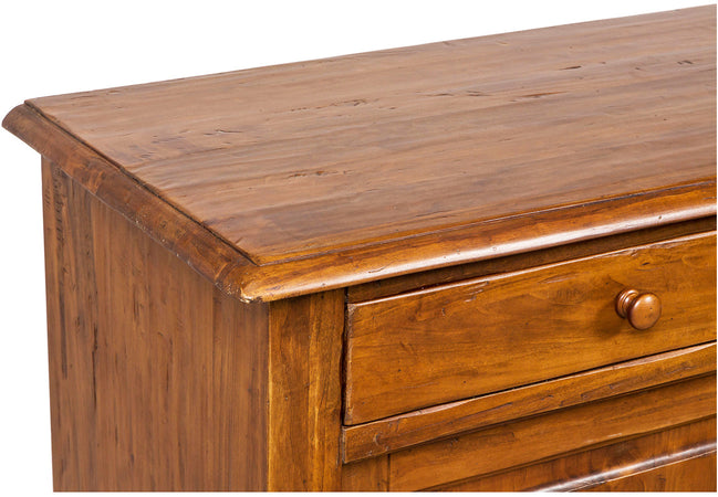 Biscottini Biscottini Credenza Country legno massello tiglio noce 197x50x91 Made in Italy