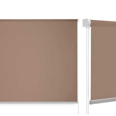 Tenda a Rullo Oscurante da Interno 120x180cm Moderna Facile da montare Marrone