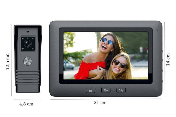 Kit Videocitofono Monofamiliare Monitor 7'' Telecamera Apriporta Rlc07