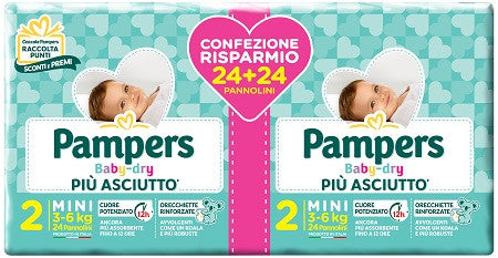 Pampers baby dryduo dwct min48