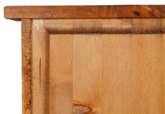 Biscottini Vetrinetta Country Biscottini legno massello tiglio noce 40x25x98 Made Italy