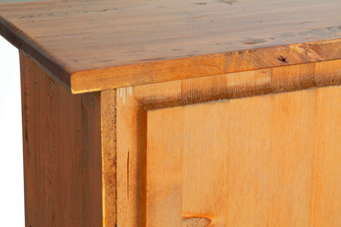 Biscottini Vetrinetta Country Biscottini legno massello tiglio noce 40x25x98 Made Italy