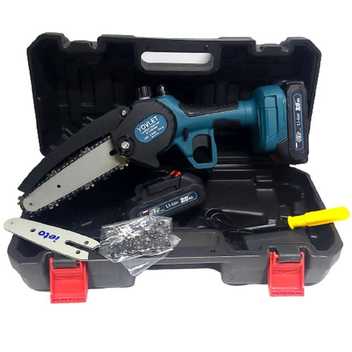 Motosega 24v 2 Lame 4-6 Serbatoio Olio Tagliarami Elettrosega 2 Batterie Elettrica