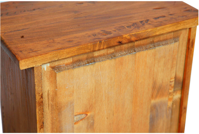 Biscottini Vetrinetta Country Biscottini legno massello tiglio noce 40x25x98 Made Italy