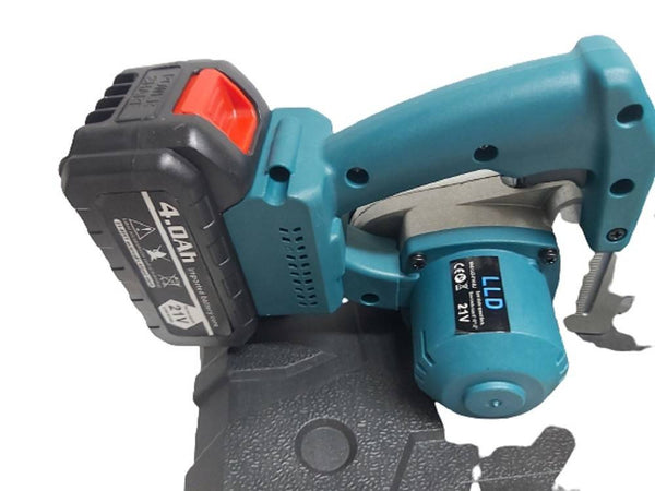 Mini Elettrosega 12" 2 Batterie 21v Con Serbatoio Olio Motosega Elettrica Valigia