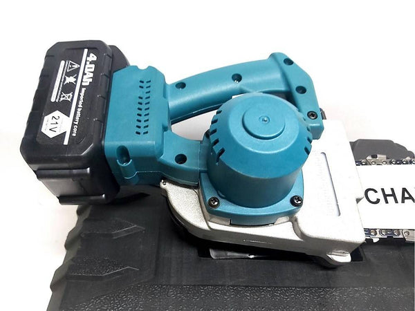 Mini Elettrosega 12" 2 Batterie 21v Con Serbatoio Olio Motosega Elettrica Valigia