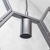 Lampadario Sospensione Geometrico Esagonale E27 Industriale Nero Vintage Lp-89n