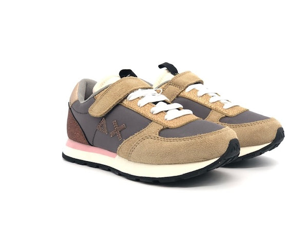 SUN68 Sneakers Girl's Kate Glitter Top Grigio Medio