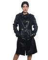 Lara - Cappotto Corto Donna Nero in vera pelle