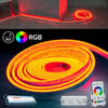 Kit Striscia Neon Flex Led 160w Ip67 Centralina Telecomando Alimentatore Rgb 24v 10mt