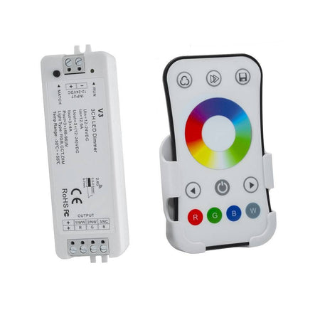Kit Striscia Neon Flex Led 160w Ip67 Centralina Telecomando Alimentatore Rgb 24v 10mt