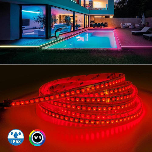 Striscia 600led Impermeabile Ip68 Dimmerabile Luce Multicolore Rgb 75w 24v Esterni