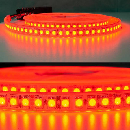 Striscia 600led Impermeabile Ip68 Dimmerabile Luce Multicolore Rgb 75w 24v Esterni