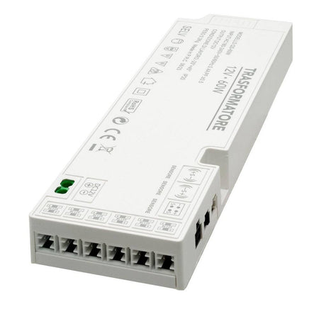 Alimentatore Slim 60w Trasformatore Corrente 12v Strisce Luci Led Sensori Qs-60w