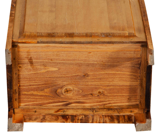 Biscottini Biscottini Stipetto Country Legno Massello Tiglio Finitura Noce 40x25x98 Made