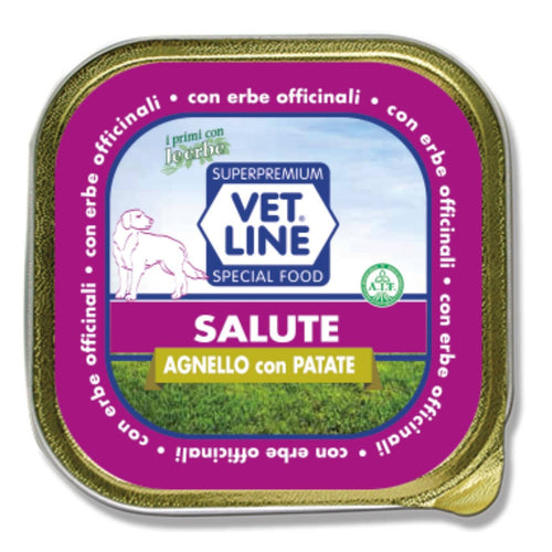 Vet Line mangime umido linea Salute agnello e patate 150 gr