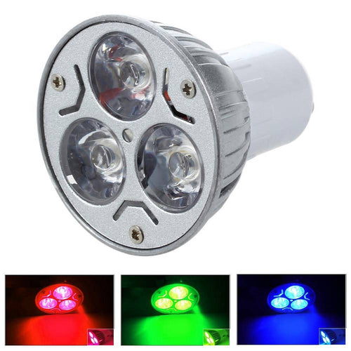 Faretto 3led High Power Luce Spot 3 W Gu10 Lampada Colorata Rossa Verde Blu 230v