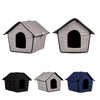 Casetta Pieghevole per Animali Domestici in Tessuto Blu 47x46x40cm Cani e Gatti