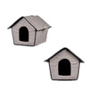 Casetta Pieghevole per Animali Domestici in Tessuto Grigio 47x46x40cm Cani e Gatti