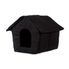 Casetta Pieghevole per Animali Domestici in Tessuto Nero 43x43x36cm Cani e Gatti