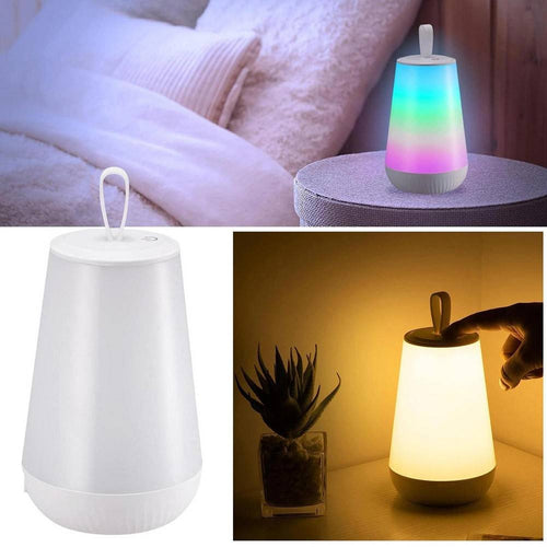Lampada Ricaricabile Portatile Led Rgb Bambini Relax Notturna Touch Dimmerabile 3w