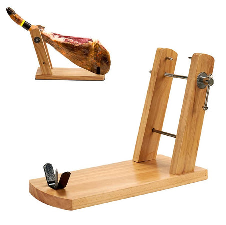 Porta Prosciutto in Legno Stile Iberico per Crudo Serrano Italiano 44.5x22.5x31cm