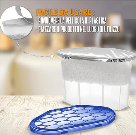 Deumidificatore Casa Portatile 6pz 1000ml contro Muffa Assorbi Umidità Aria pura
