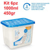 Deumidificatore Casa Portatile 6pz 1000ml contro Muffa Assorbi Umidità Aria pura