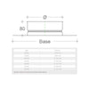 Base forata zincata spessore 6 decimi 20x20cm a innesto F variabile
