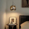 Lampadario Sfera Vetro Pendente Globo E27 Lampada Orientabile Sospensione Lp-87