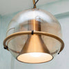 Lampadario Sfera Vetro Pendente Globo E27 Lampada Orientabile Sospensione Lp-87