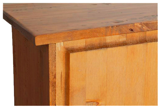 Biscottini Biscottini Libreria Country legno tiglio 3 ripiani finitura noce 40x25x98 Made