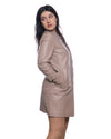 Milly - Cappotto Corto Donna Rosa in vera pelle