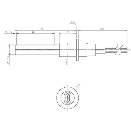 Resistenza accensione per stufe a pellet in ceramica 14701098