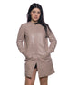 Milly - Cappotto Corto Donna Rosa in vera pelle