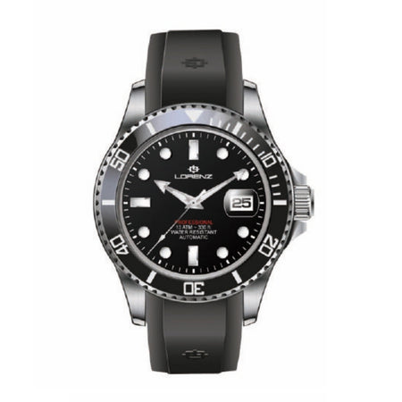 Orologio LORENZ uomo Submarine Automatico gomma nero