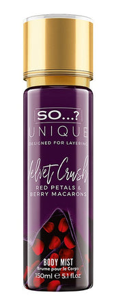 So Unique velvet crush body mist macarons ai frutti di bosco e acqua di cocco 150ml