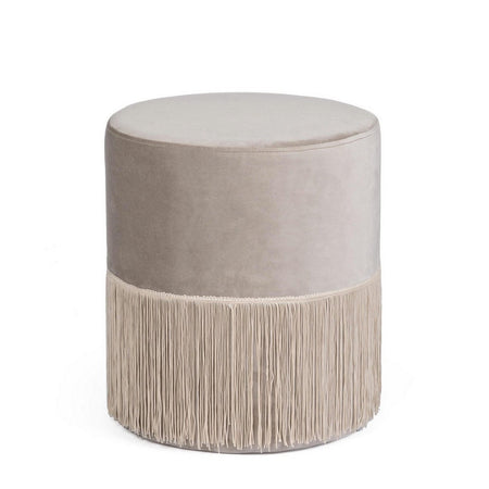 Poltrona Pouf "Leilani" per interno, con struttura in mdf e compensato da Ø45 x 30h cm