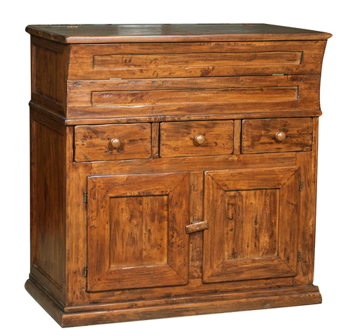 Biscottini Biscottini Madia legno massello tiglio finitura noce 100x55x101 cassetti ante