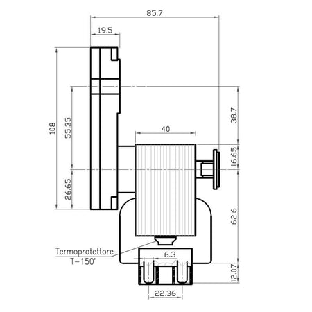 Motoriduttore Kenta K9117057 stufe a pellet 14702053