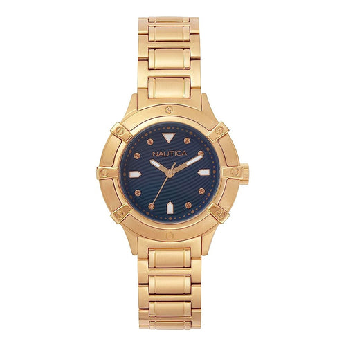 Orologio NAUTICA donna Capri acciaio oro rosa / blu