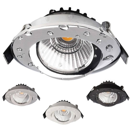 Faretto Incasso Tondo Slim Luce Soffitto Box Doccia Led 8w Orientabile Dimmerabile